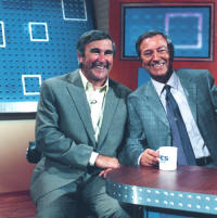 photo - Gervase Phinn with Des O'Connor in TV Studio